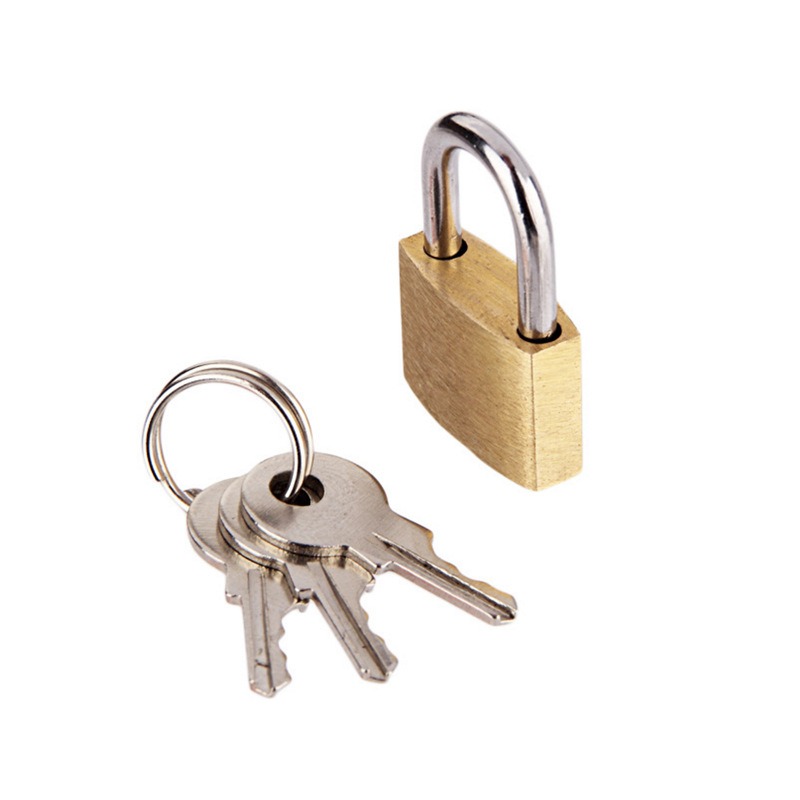Letter Opener Brass - Solid Brass Padlock with 3 Keys,